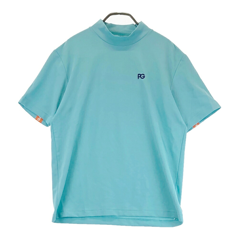 PEARLY GATES パーリーゲイツ 053-2167405 半袖ハイネックTシャツ ブルー系 4 【中古】ゴルフウェア メンズ