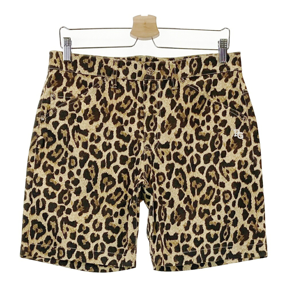 PEARLY GATES パーリーゲイツ ハーフパンツ レオパード ブラウン系 4 【中古】ゴルフウェア メンズ