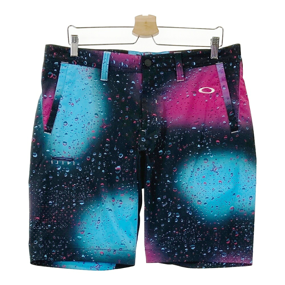 OAKLEY オークリー ハーフパンツ 総柄 ブラック系 34 【中古】ゴルフウェア メンズ