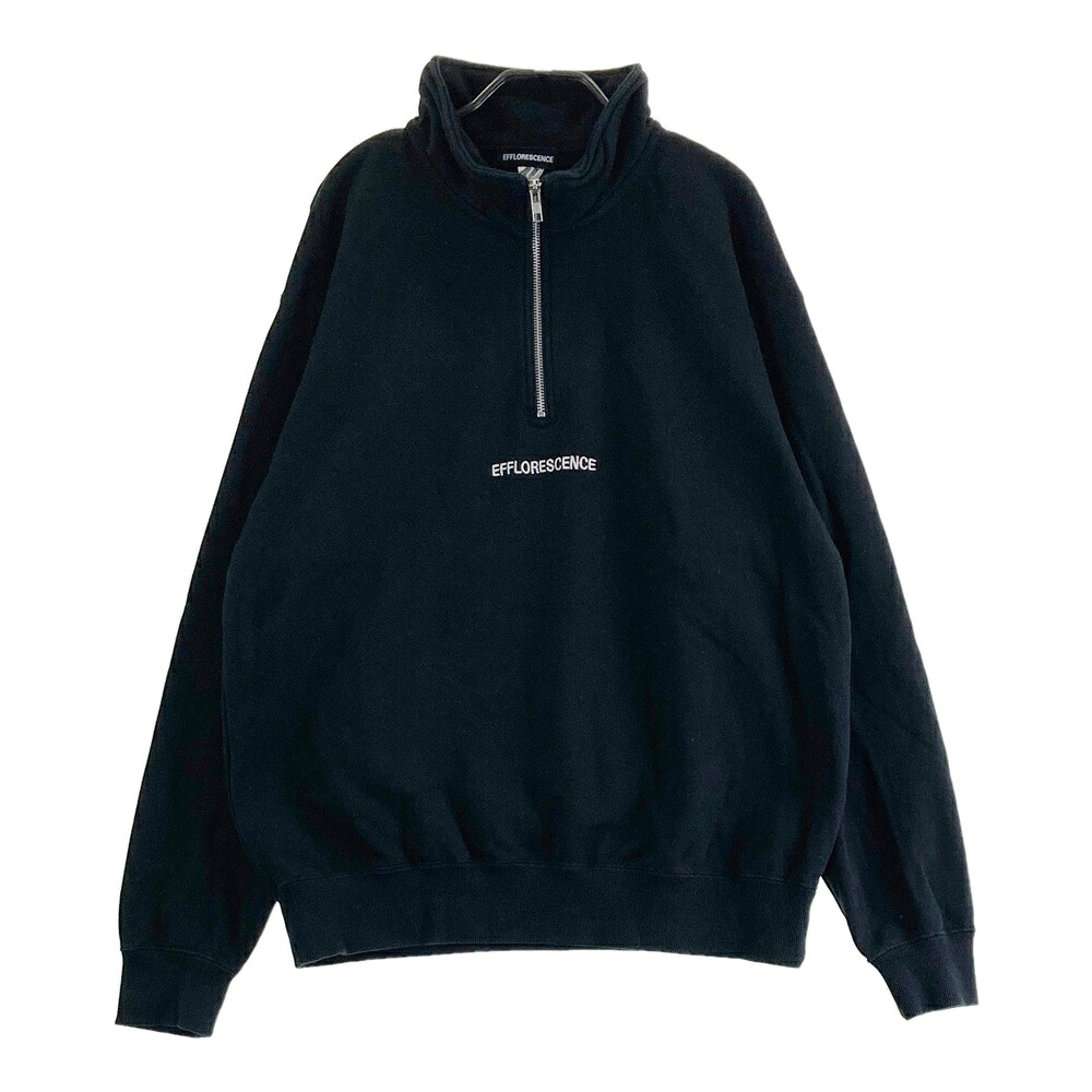 EFFLORESCENCE エフロレッセンス ハーフジップスウェットトレーナー ブラック系 XL 【中古】ゴルフウェア メンズ｜中古ゴルフウェア通販STST
