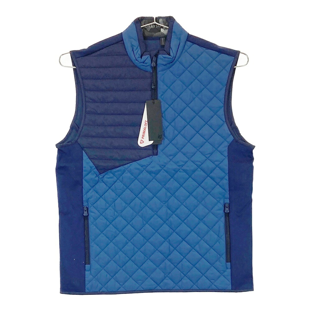 GREYSON グレイソン MFA24O41 中綿ベスト YUKON 1/2 ZIP VEST ブルー系 S 【中古】ゴルフウェア メンズ