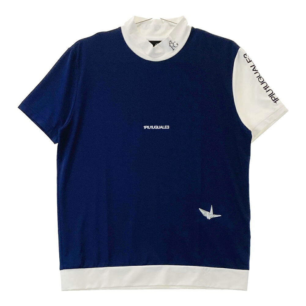 1PIU1UGUALE3 GOLF GDT011 半袖モックネックTシャツ ネイビー系 3 【中古】ゴルフウェア メンズ|中古ゴルフウェア通販STST