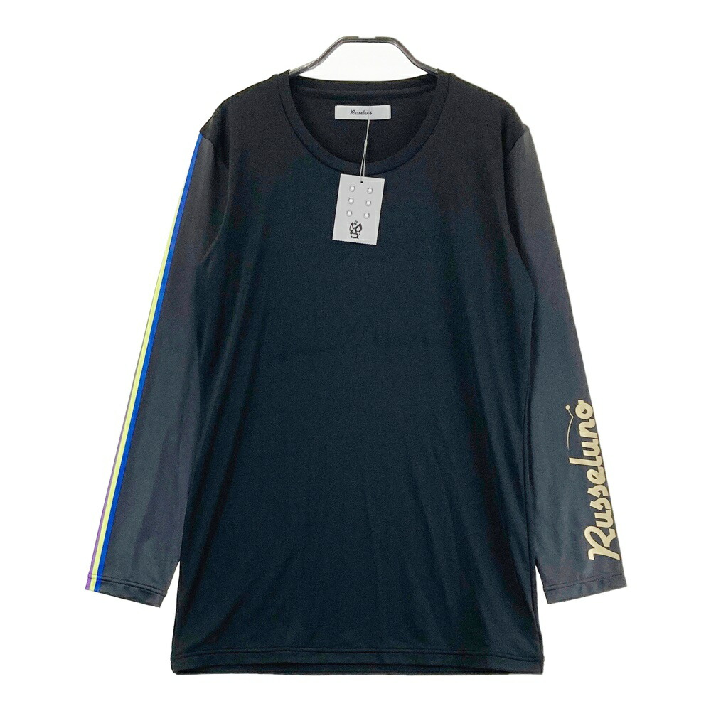 RUSSELUNO ラッセルノ  長袖Tシャツ 袖ロゴ  ブラック系 6 【中古】ゴルフウェア メンズ