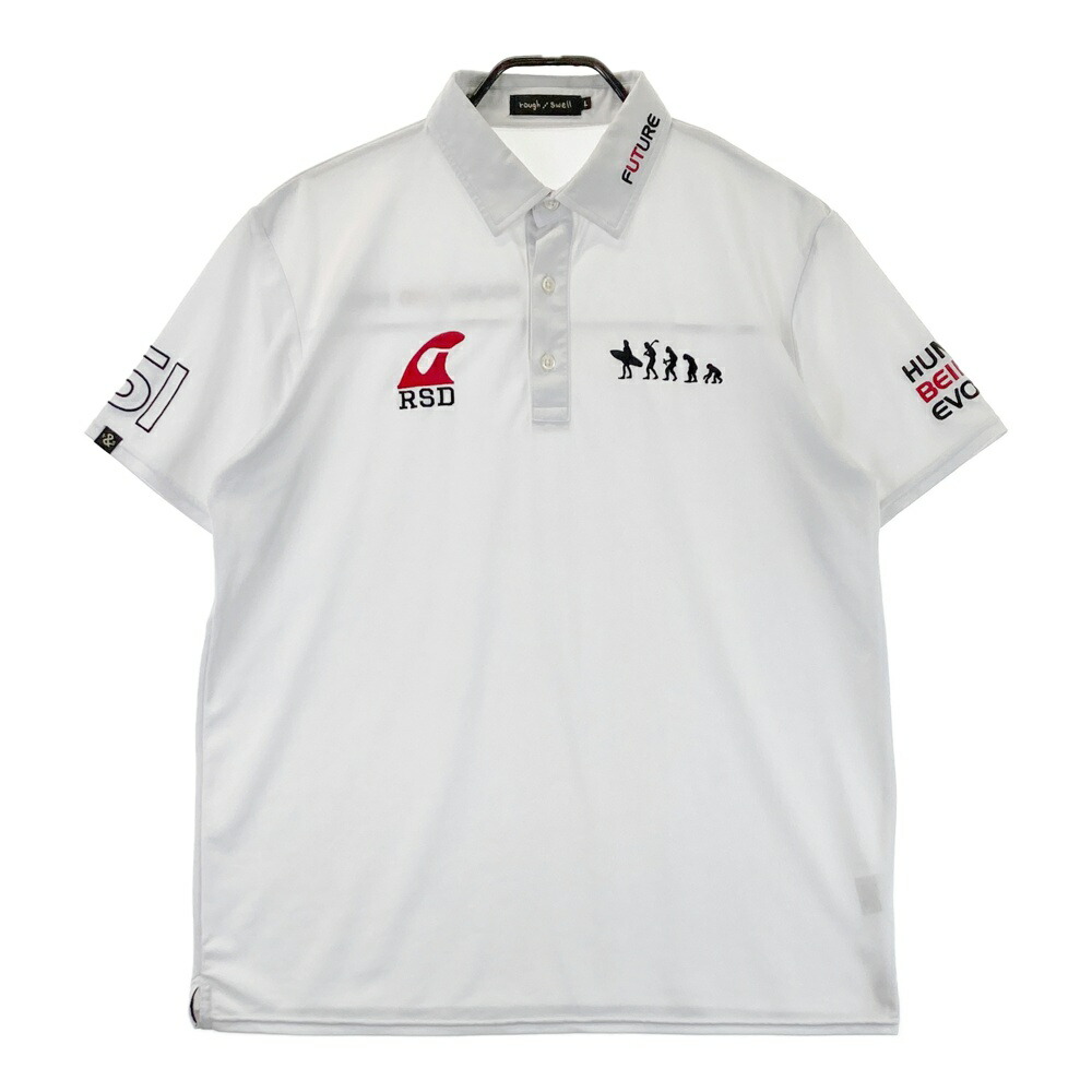 楽天市場】ラフアンドスウェル 半袖ポロシャツ 白×レッド バックロゴ