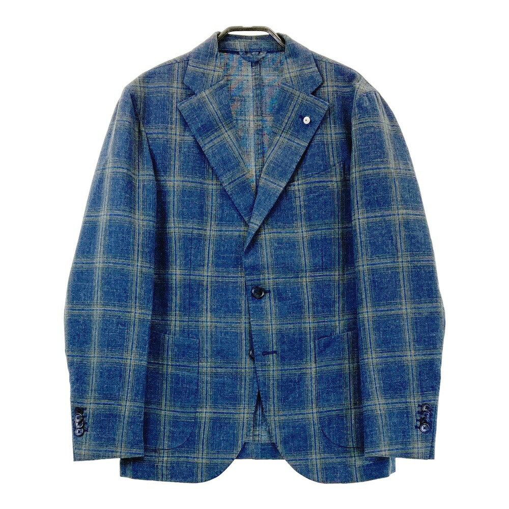 美品 エルビーエム1911 テーラードジャケット コットンウール チェック 美品 エルビーエム1911 テーラードジャケット コットンウール チェック