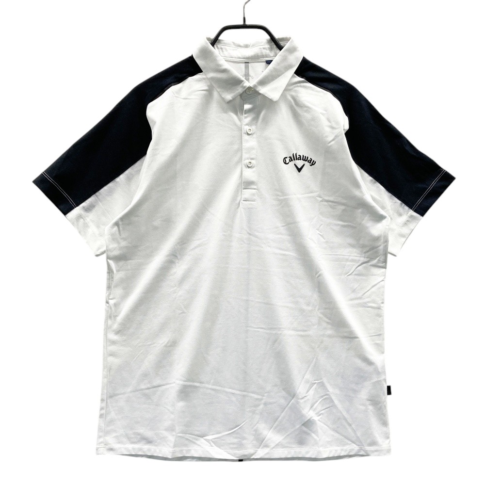 CALLAWAY キャロウェイ 半袖ポロシャツ ホワイト系 L 【中古】ゴルフウェア メンズ