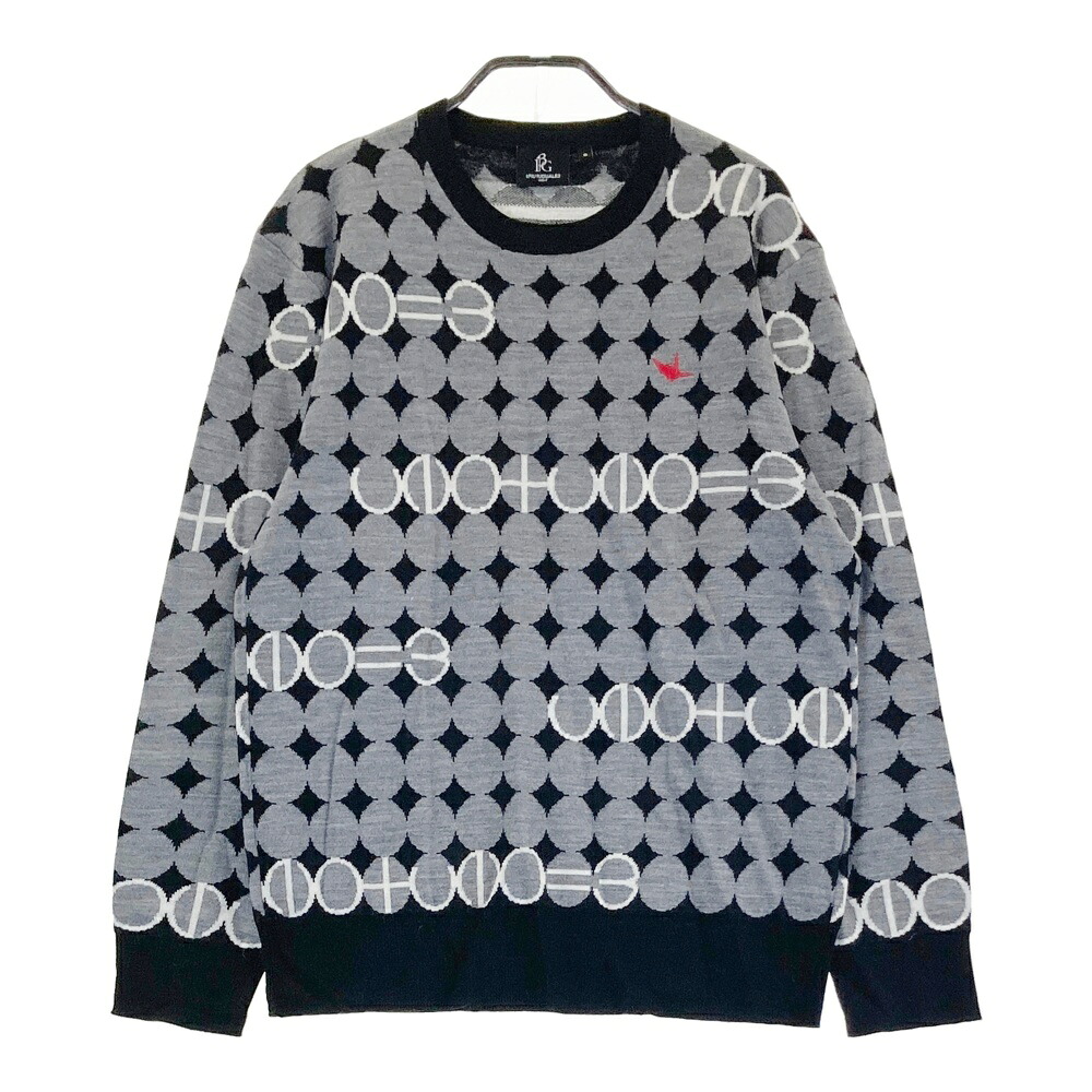 1PIU1UGUALE3 GOLF GRK067 ニットセーター 総柄 ブラック系 3 【中古】ゴルフウェア メンズ｜中古ゴルフウェア通販STST 22,163円