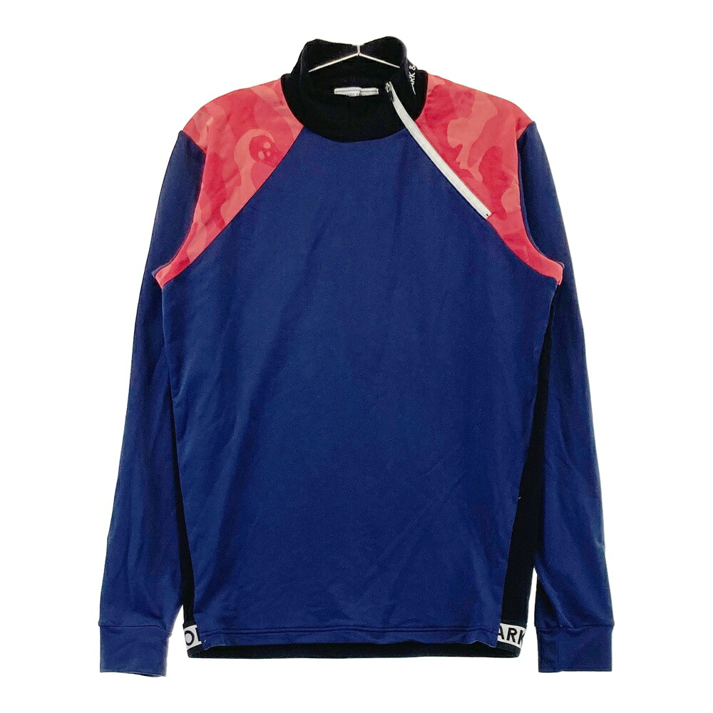 MARK&LONA マークアンドロナ ジップ 長袖Tシャツ 裏起毛 ネイビー系 48 【中古】ゴルフウェア メンズ 7,709円