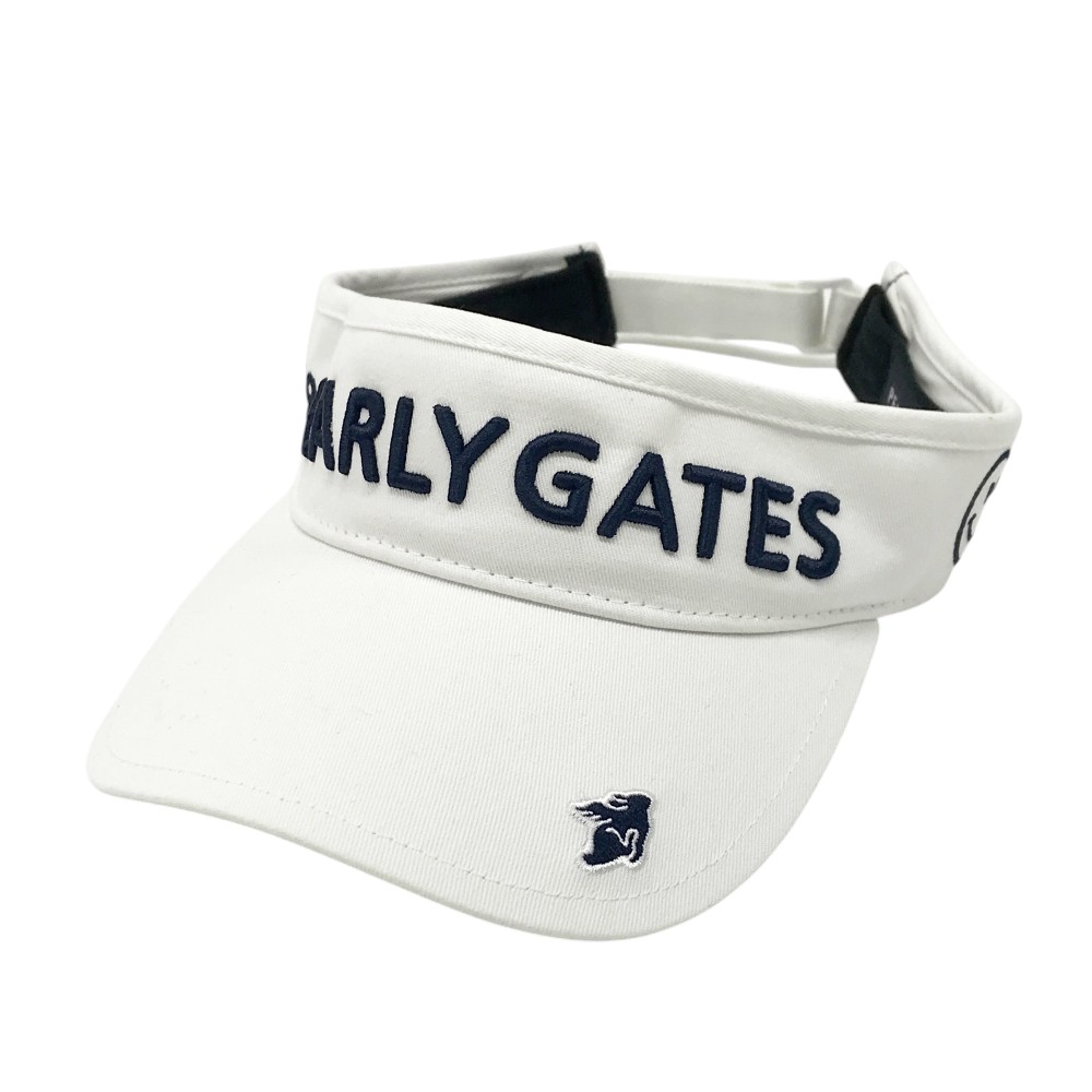 PEARLY GATES パーリーゲイツ 2022年 サンバイザー ホワイト系 FR 【中古】ゴルフウェア