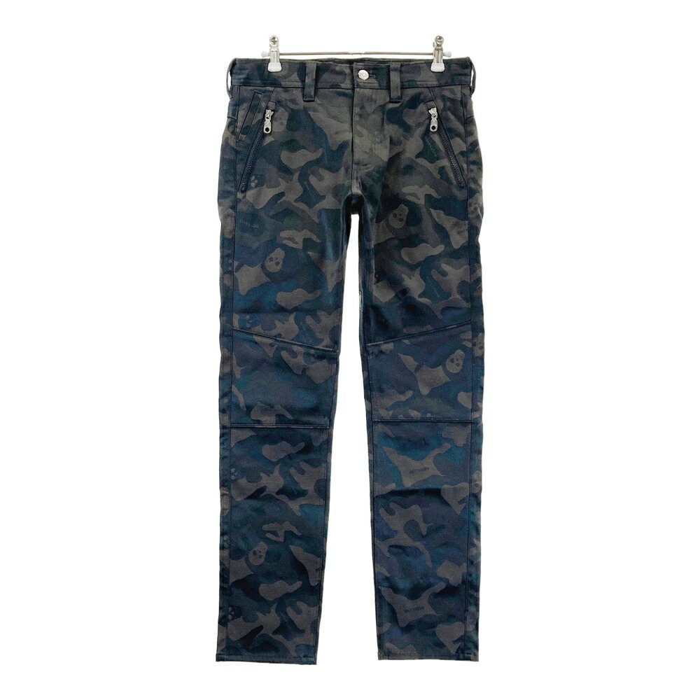 MARK&LONA マークアンドロナ ストレッチパンツ 迷彩柄 カモフラ グレー系 S 【中古】ゴルフウェア メンズ