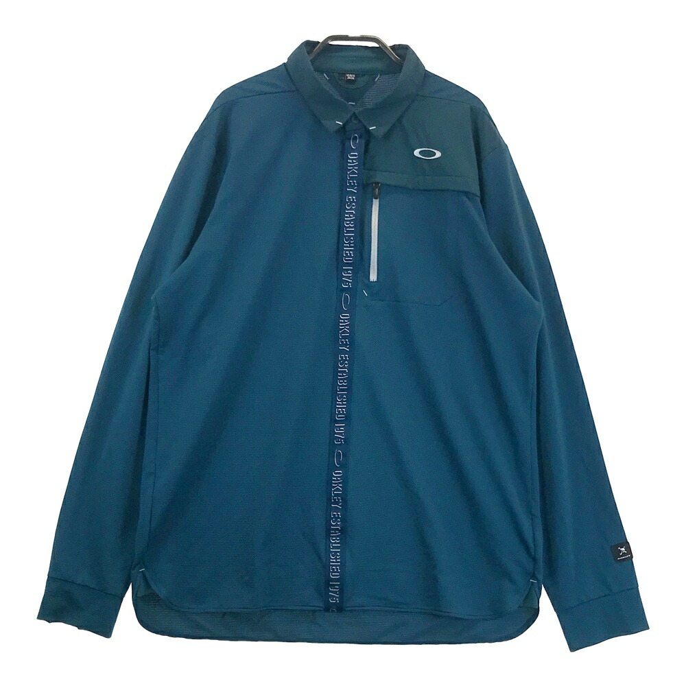 OAKLEY オークリー 長袖ポロシャツ ブルー系 2XL 【中古】ゴルフウェア メンズ