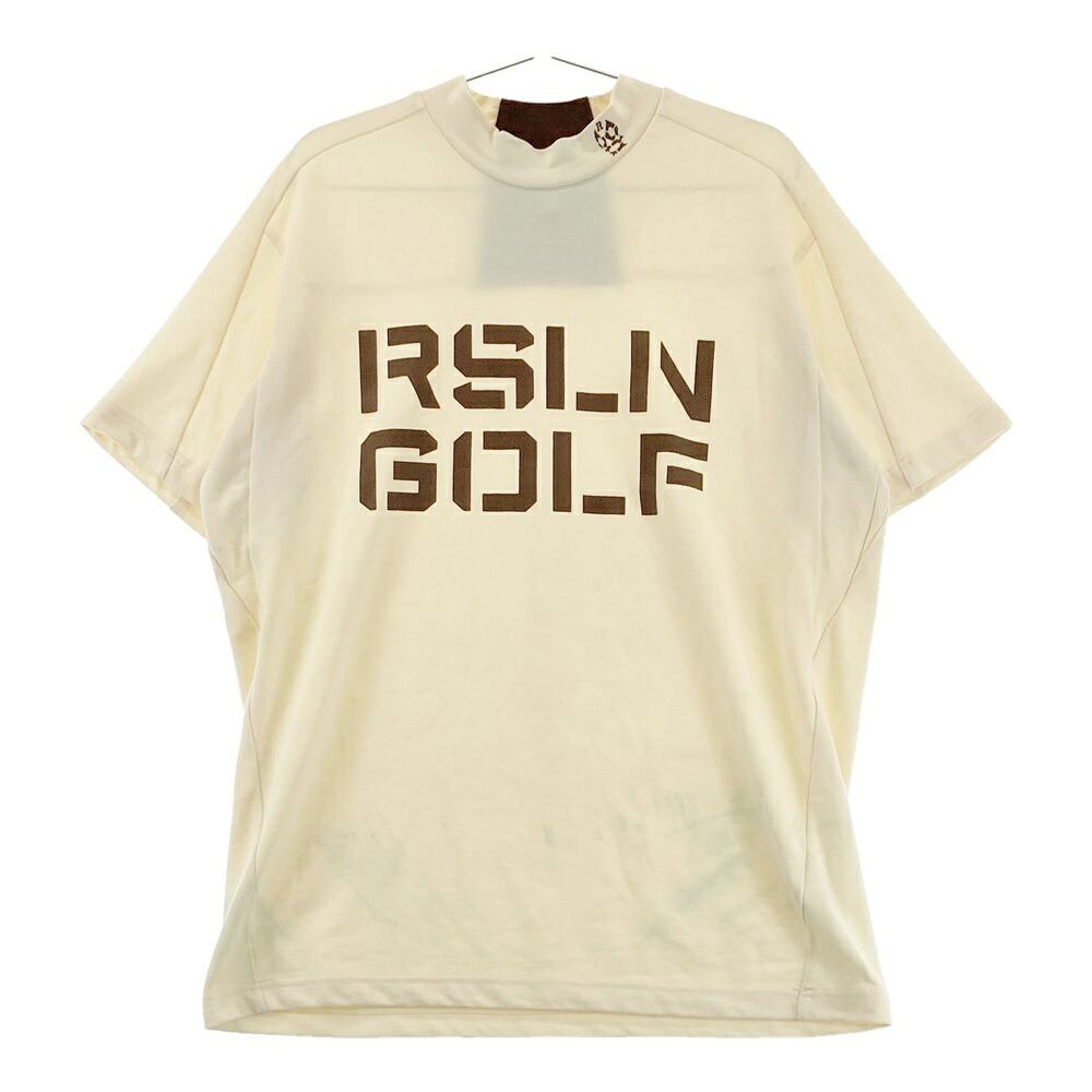 RUSSELUNO ラッセルノ 2024年モデル ハイネック半袖Tシャツ ベージュ系 6 【中古】ゴルフウェア メンズ