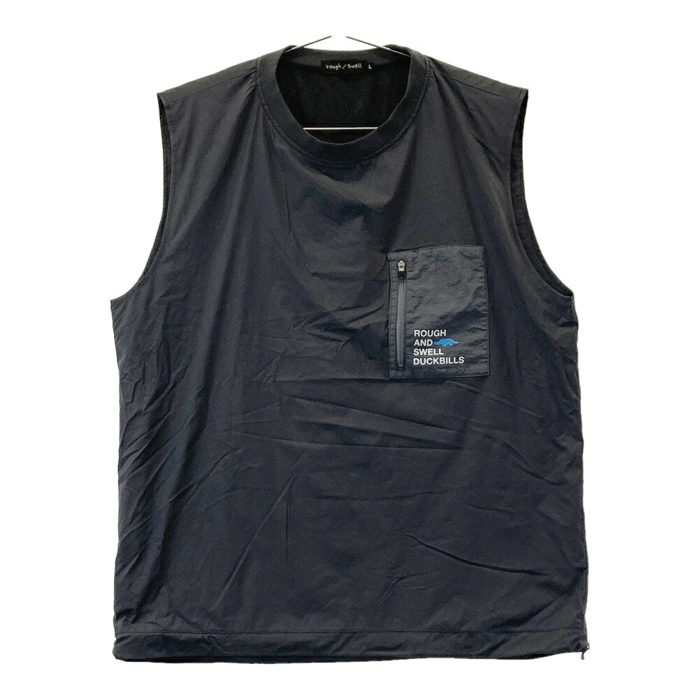 ROUGH&SWELL ラフアンドスウェル 2024年モデル 裏メッシュ ナイロン ベスト グレー系 L 【中古】ゴルフウェア メンズ