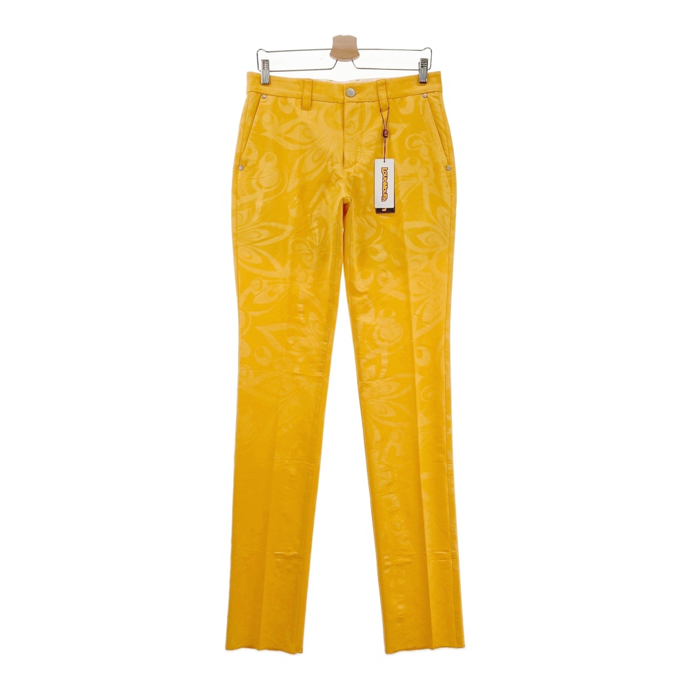 LOUD MOUTH ラウドマウス IK767300 ロングパンツ シャガデリック柄 イエロー系 M 【中古】ゴルフウェア メンズ メンズウェア-ゴルフ