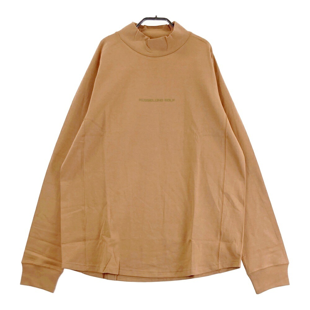 RUSSELUNO ラッセルノ  バックルチャ ハイネック長袖ティーシャツ  赤銅色系 7 【中古】ゴルフ御召しもの メンズ