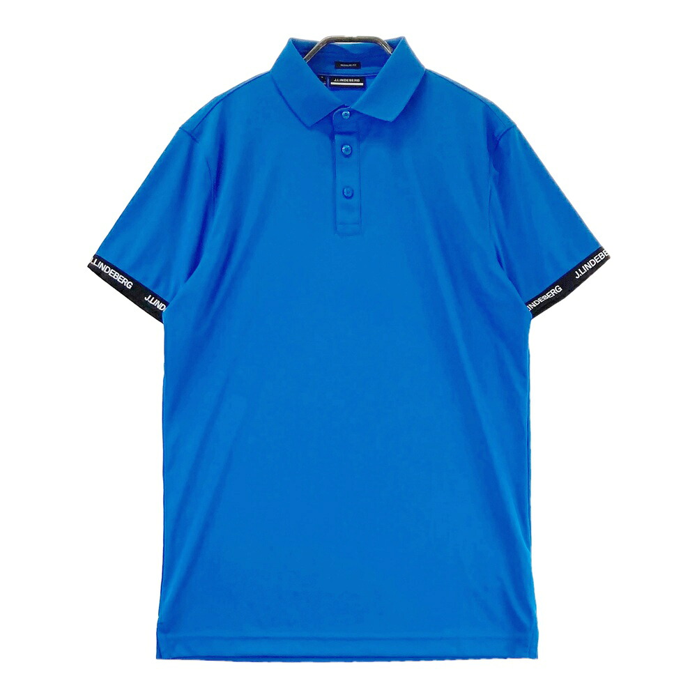 J.LINDEBERG ジェイリンドバーグ 071-26453 半袖ポロシャツ ブルー系 S 【中古】ゴルフウェア メンズ