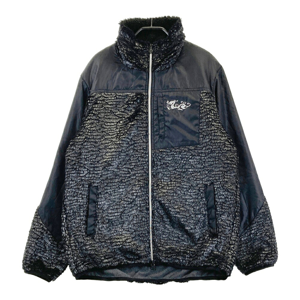 DANCE WITH DRAGON ダンスウィズドラゴン ボア切替 ジップジャケット ブラック系 4 【中古】ゴルフウェア メンズ｜中古ゴルフウェア通販STST 15,444円