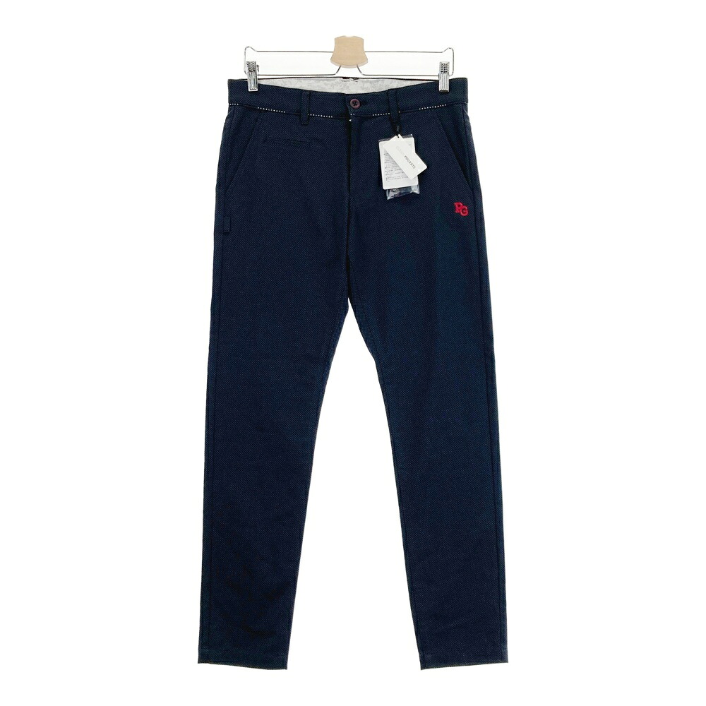 PEARLY GATES パーリーゲイツ ストレッチパンツ ネイビー系 4 【中古】ゴルフウェア メンズ