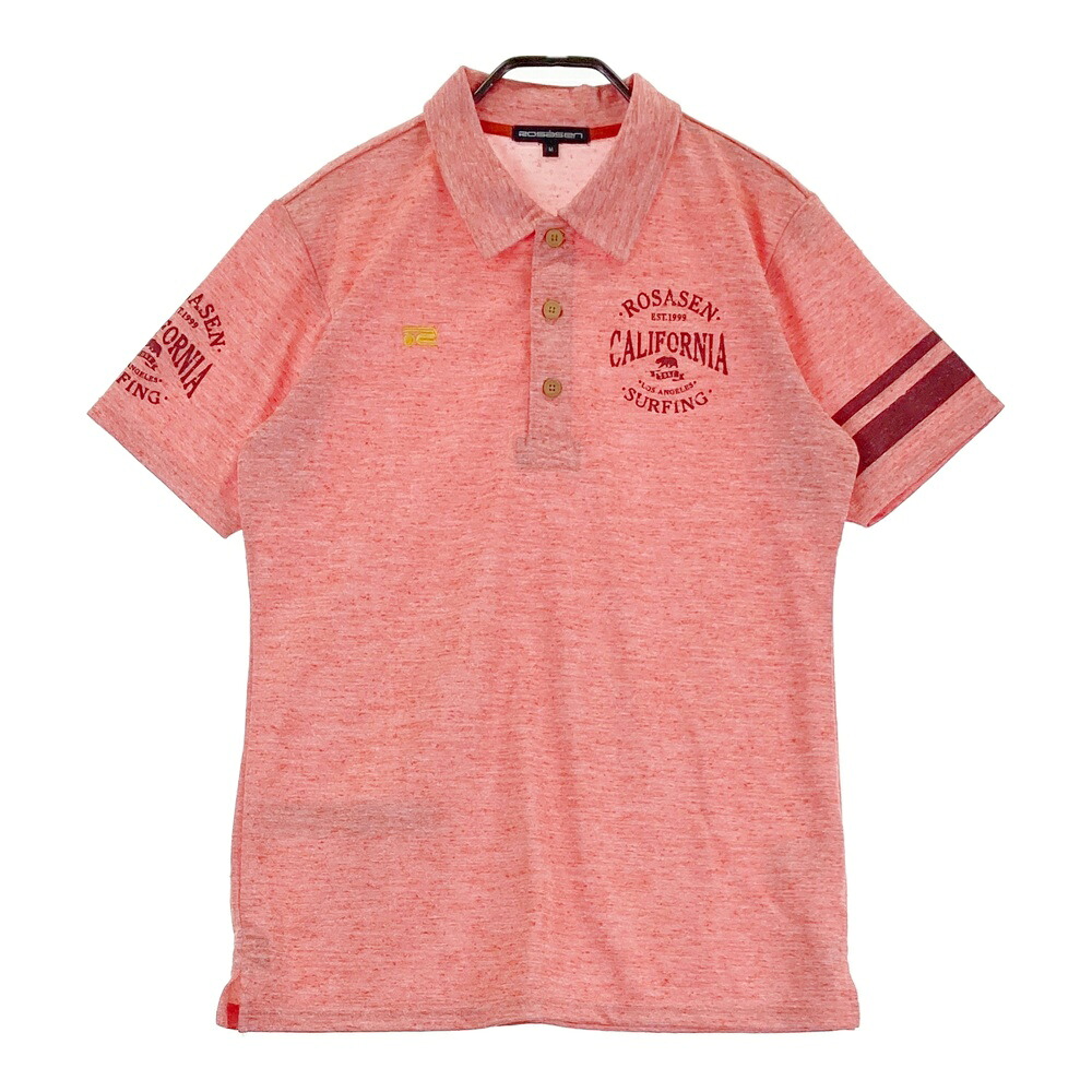 ROSASEN ロサーセン 半袖ポロシャツ ピンク系 M 【中古】ゴルフウェア メンズ