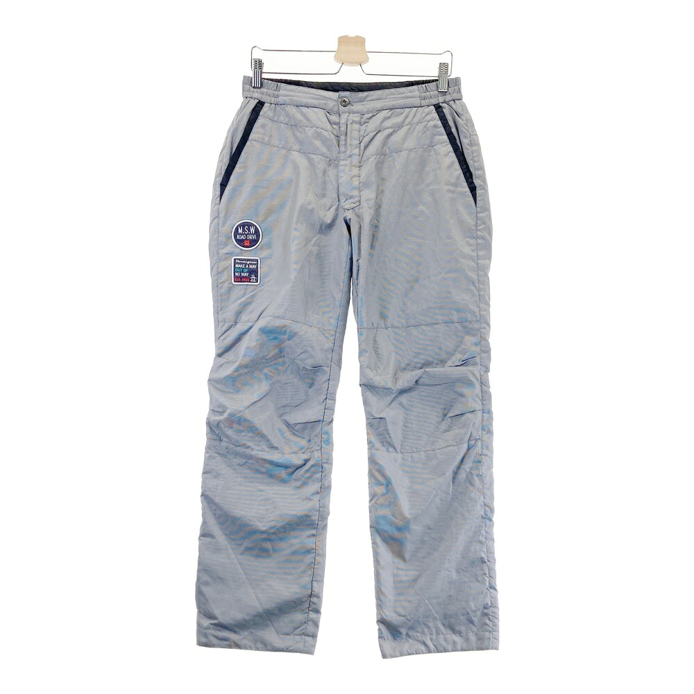 MUNSING WEAR マンシングウェア リバーシブル 中綿パンツ 総柄 ネイビー系 79-83 【中古】ゴルフウェア メンズ