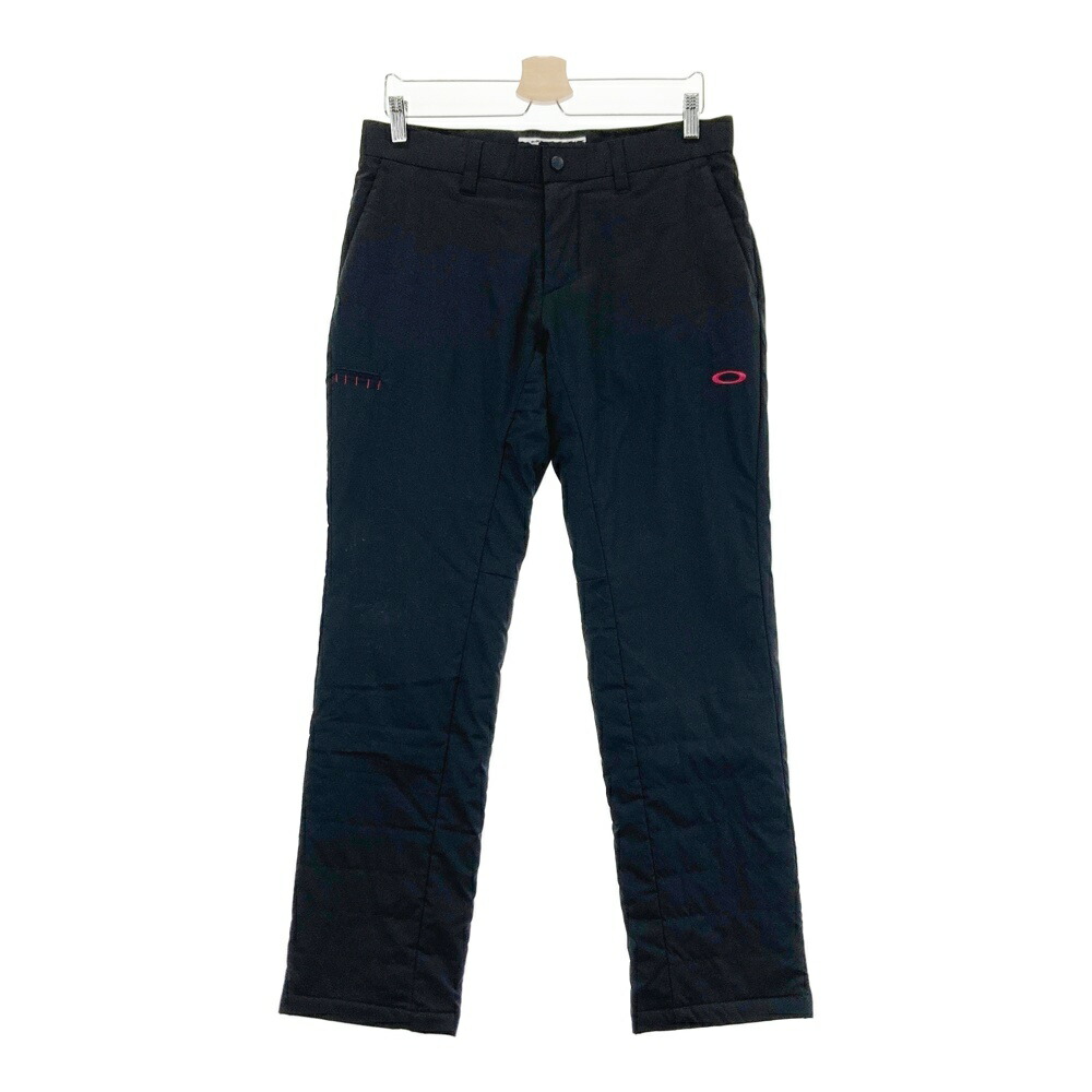 OAKLEY オークリー 中綿 ロングパンツ スカル刺繍 ブラック系 33 【中古】ゴルフウェア メンズ