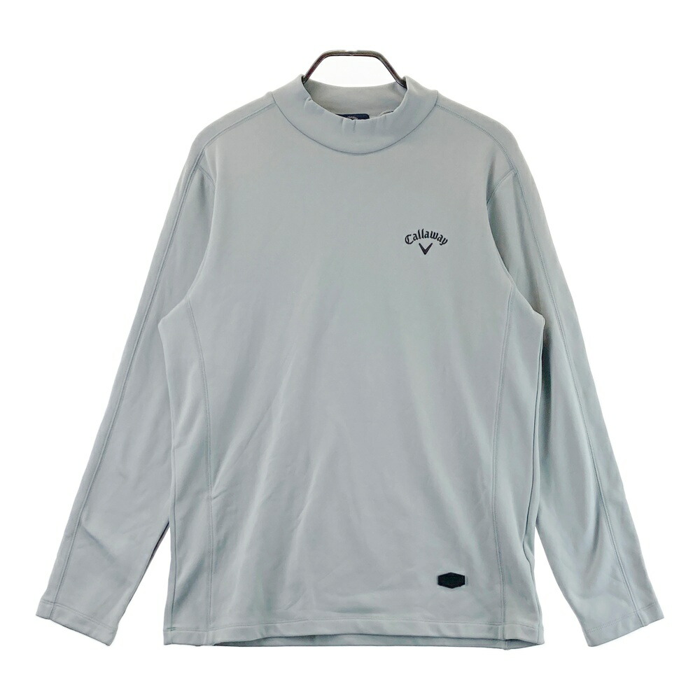 CALLAWAY キャロウェイ ハイネック 裏起毛 長袖Tシャツ グレー系 LL 【中古】ゴルフウェア メンズ