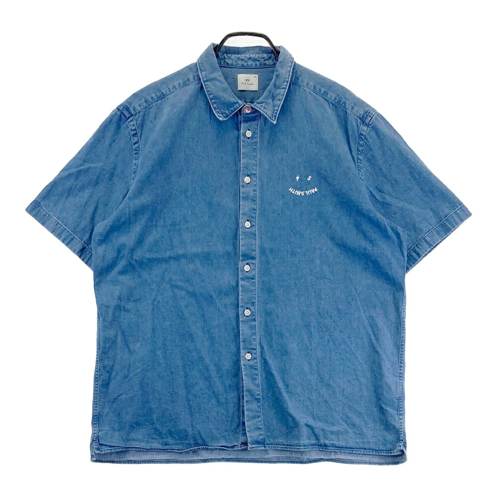 PAUL SMITH ポールスミス PY-WR-77848 半袖シャツ デニム ブルー系 XXL 【中古】メンズ