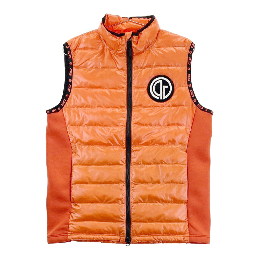 CPG GOLF シーピージーゴルフ 中綿ジップベスト オレンジ系 2 【中古】ゴルフウェア メンズ