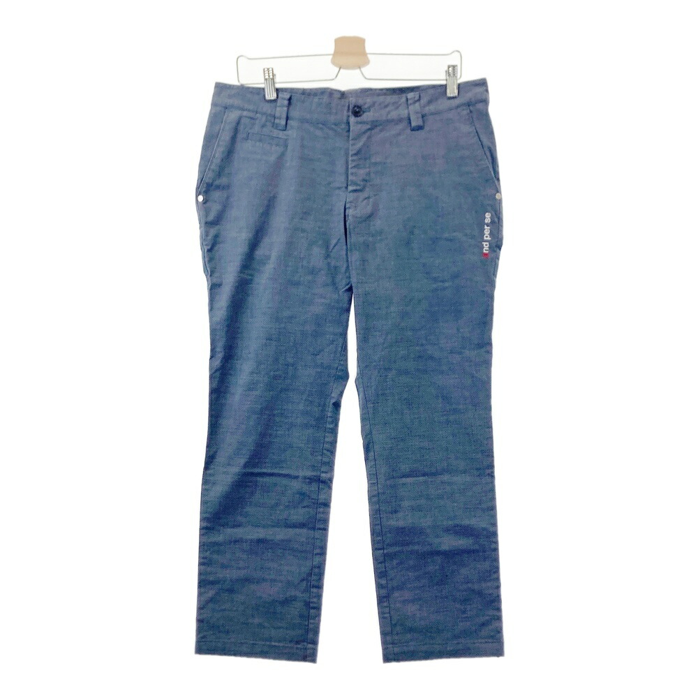 AND PER SE アンパスィ ストレッチパンツ ネイビー系 92 【中古】ゴルフウェア メンズ
