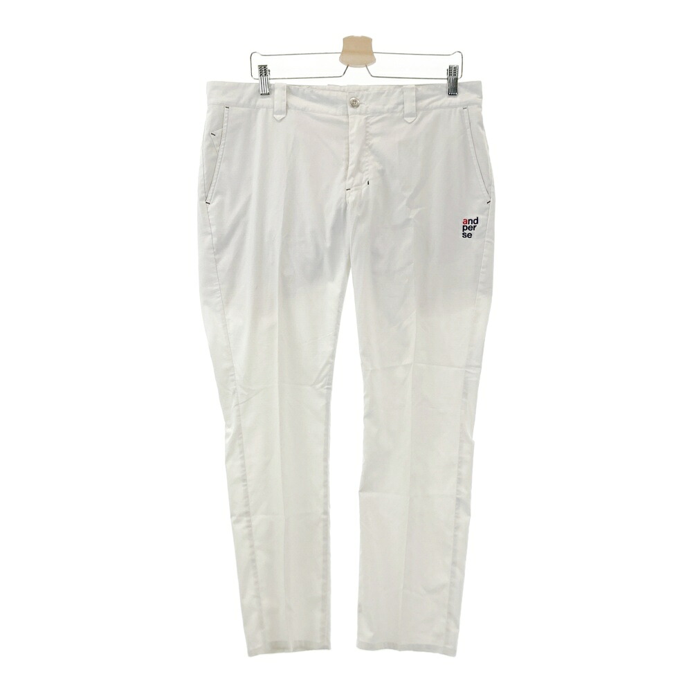 AND PER SE アンパスィ ストレッチパンツ ホワイト系 92 【中古】ゴルフウェア メンズ