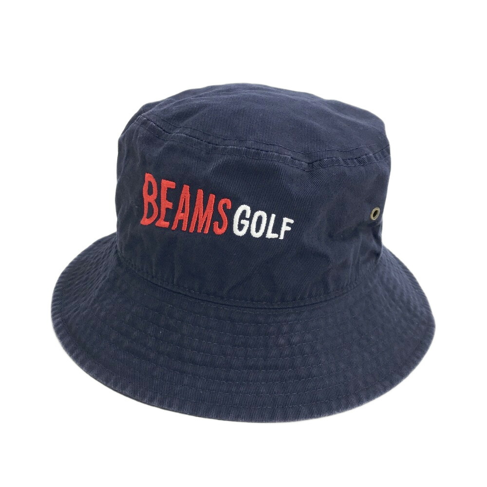BEAMS GOLF ビームスゴルフ ハット ネイビー系 M 【中古】ゴルフウェア