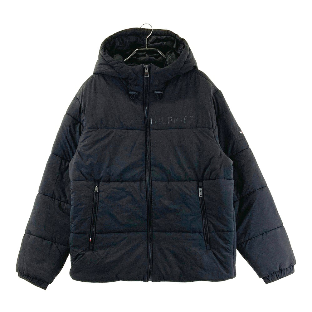 TOMMY HILFIGER トミーヒルフィガー 78J7135 フード付 中綿ジャケット ブラック系 S 【中古】メンズ|中古ゴルフウェア通販STST