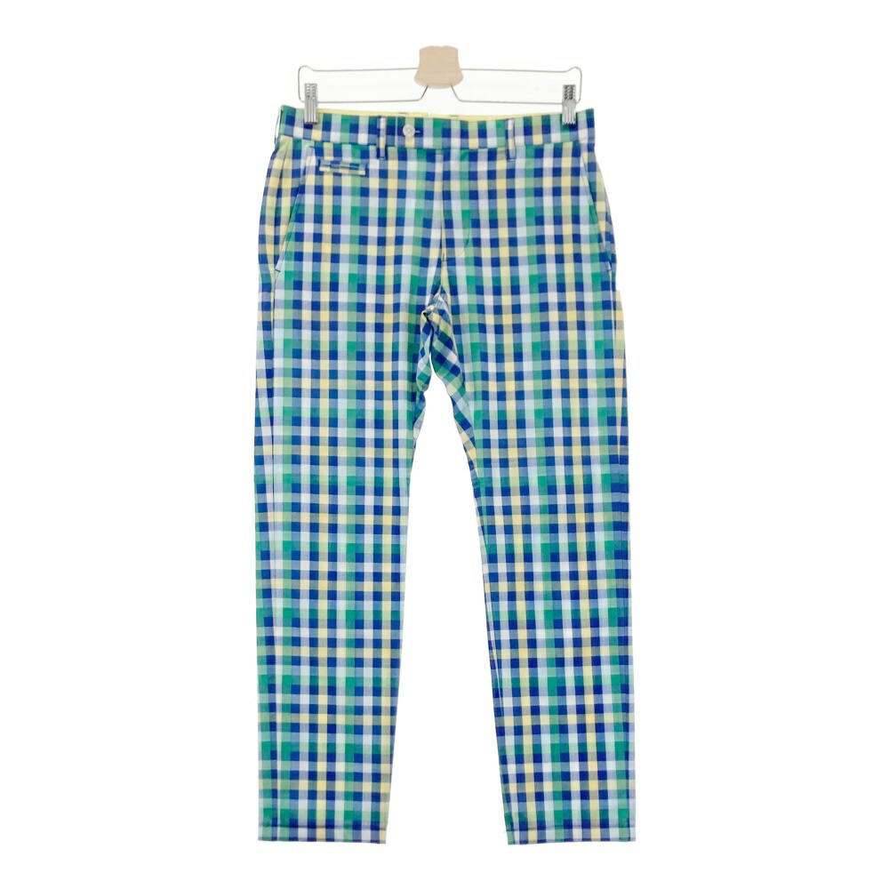 VIVA HEART ビバハート パンツ チェック ブルー系 76 【中古】ゴルフウェア メンズ