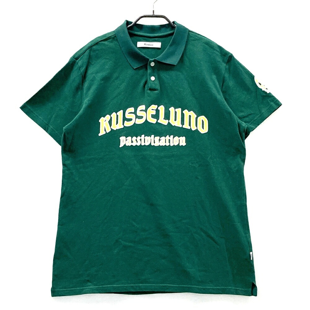 RUSSELUNO ラッセルノ 半袖ポロシャツ ルチャ グリーン系 6 【中古】ゴルフウェア メンズ