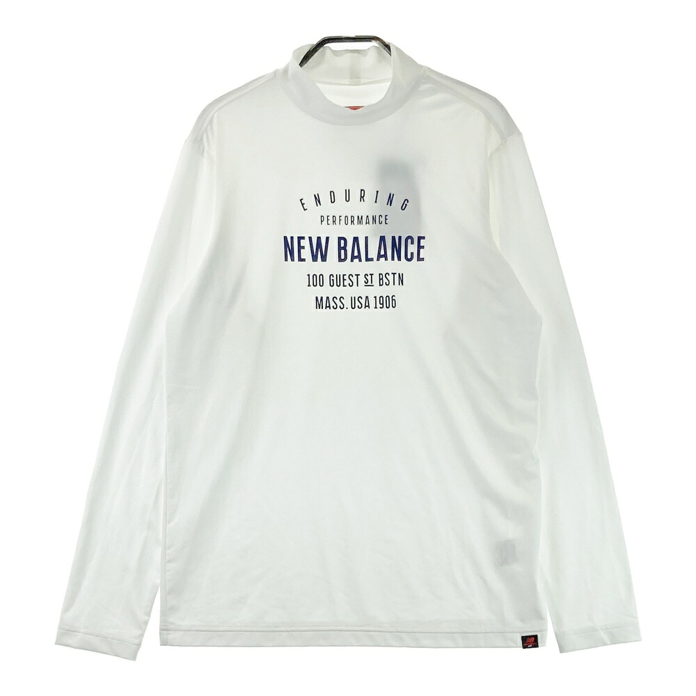 NEW BALANCE GOLF ニュー平衡にする  ハイネック 長袖プルオーバー  白いこと系 5 【中古】ゴルフお召しもの メンズ