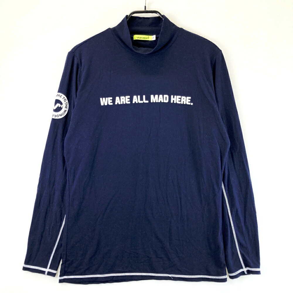 VIVA HEART ビバハート ハイネック長袖Tシャツ ネイビー系 50 【中古】ゴルフウェア メンズ