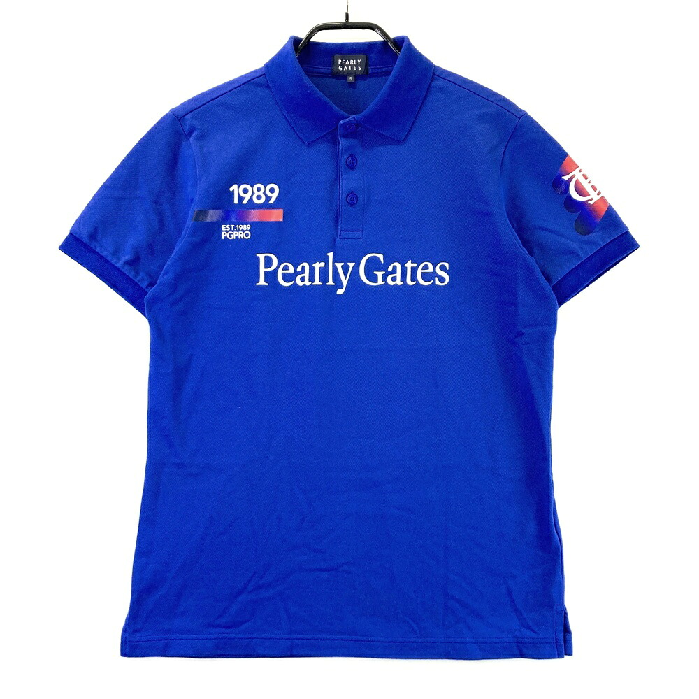 PEARLY GATES パーリーゲイツ 2024年モデル 半袖ポロシャツ ブルー系 5 【中古】ゴルフウェア メンズ 6,745円