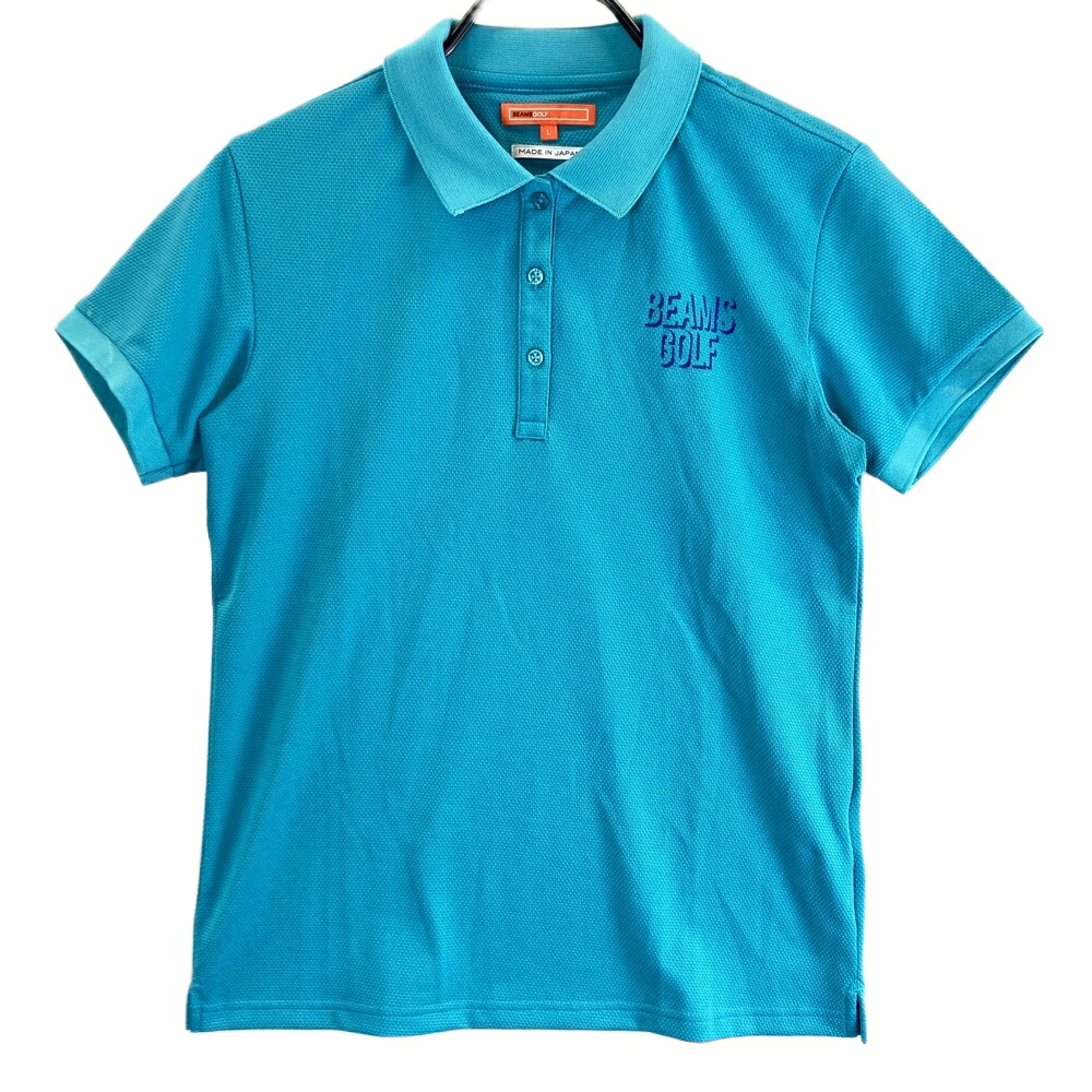 BEAMS GOLF ビームスゴルフ 2023年模範例 半袖スポーツシャツ  青色系 L 【中古】ゴルフお召しもの メンズ ウェア-メンズウェア