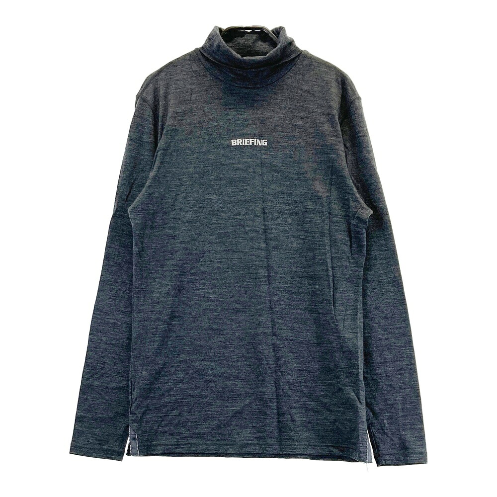 BRIEFING GOLF ブリーフィング  ハイネック長袖プルオーバー  薄墨色系 M 【中古】ゴルフお召しもの メンズ
