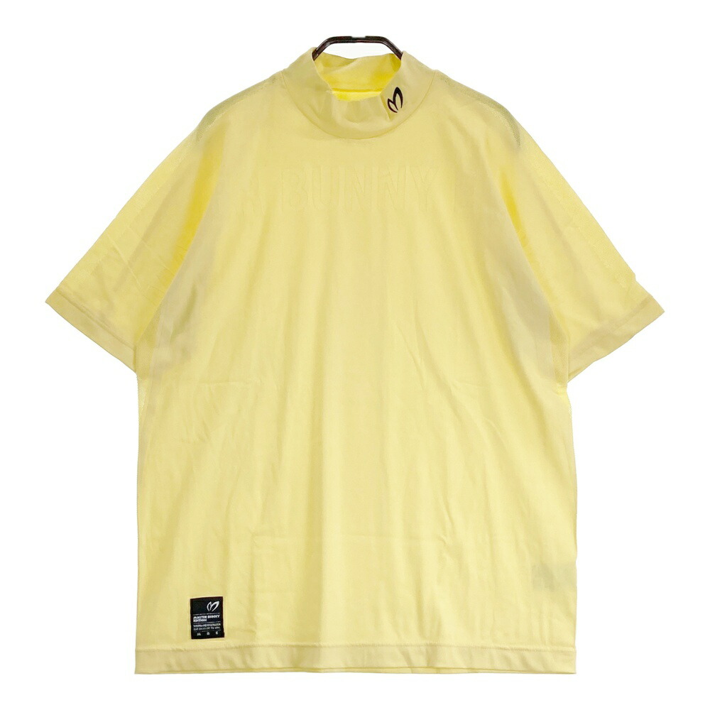 MASTER BUNNY EDITION マスターバニーエディション 2022年 ハイネック 半袖Tシャツ ロゴ イエロー系 6 【中古】ゴルフウェア メンズ