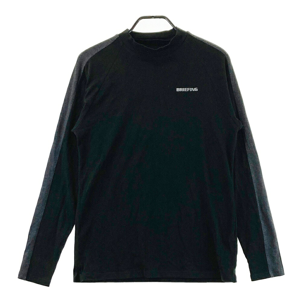 BRIEFING GOLF ブリーフィング  ハイネック長袖ティーシャツ  黒いこと系 M 【中古】ゴルフ御召しもの メンズ