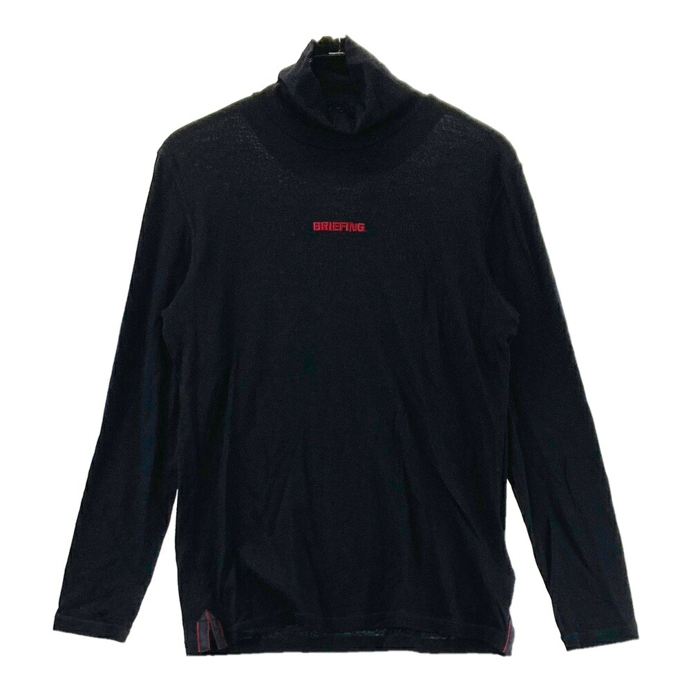 BRIEFING GOLF ブリーフィング  ハイネック長袖プルオーバー  黒いこと系 M 【中古】ゴルフお召しもの メンズ