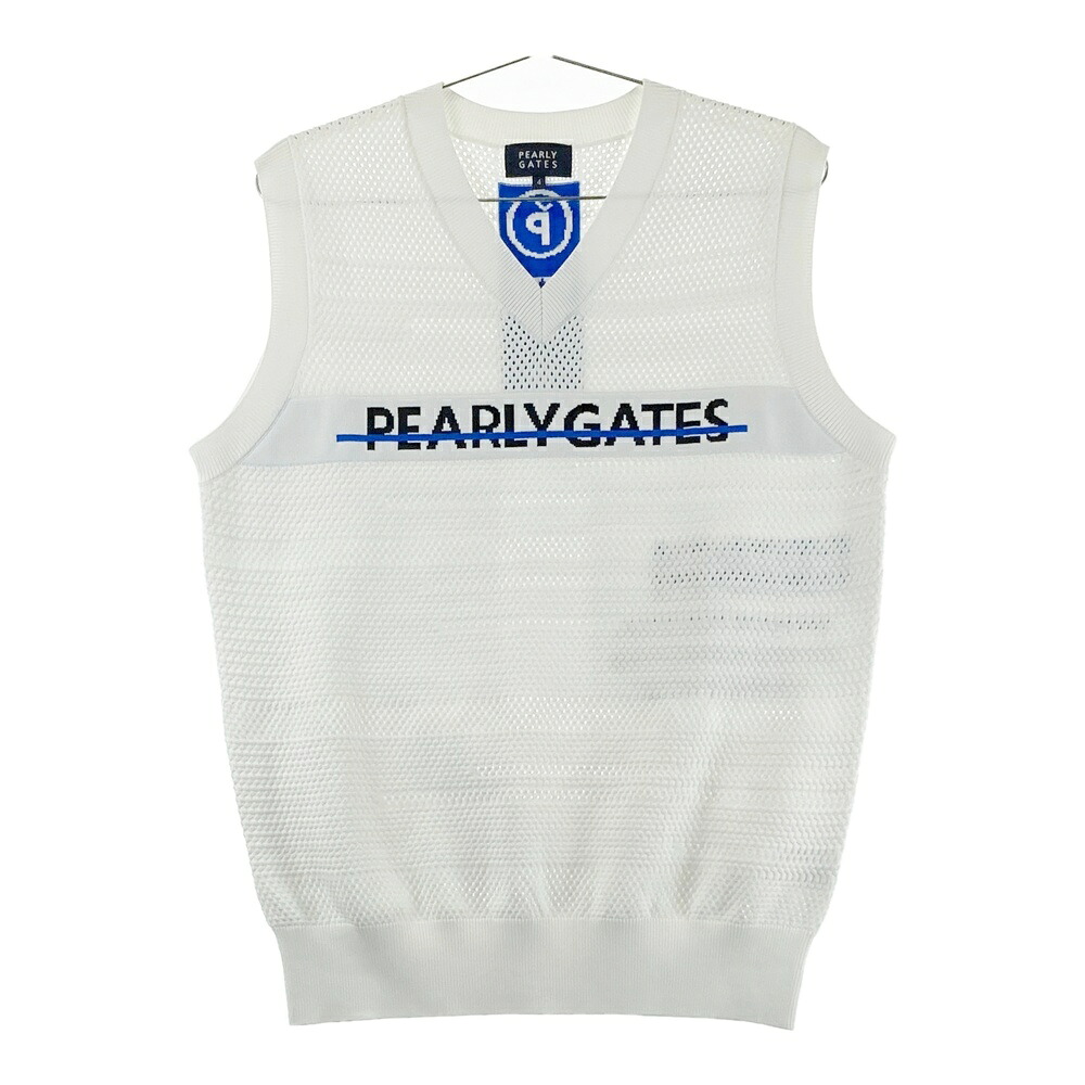 PEARLY GATES パーリーゲイツ 2024年モデル ニットベスト ホワイト系 4 【中古】ゴルフウェア メンズ｜中古ゴルフウェア通販STST