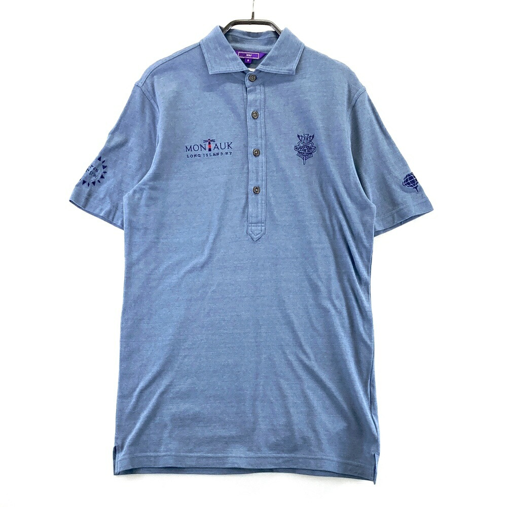 BEAMS GOLF ビームスゴルフ 半袖ポロシャツ ロゴ刺繍 ネイビー系 S 【中古】ゴルフウェア メンズ
