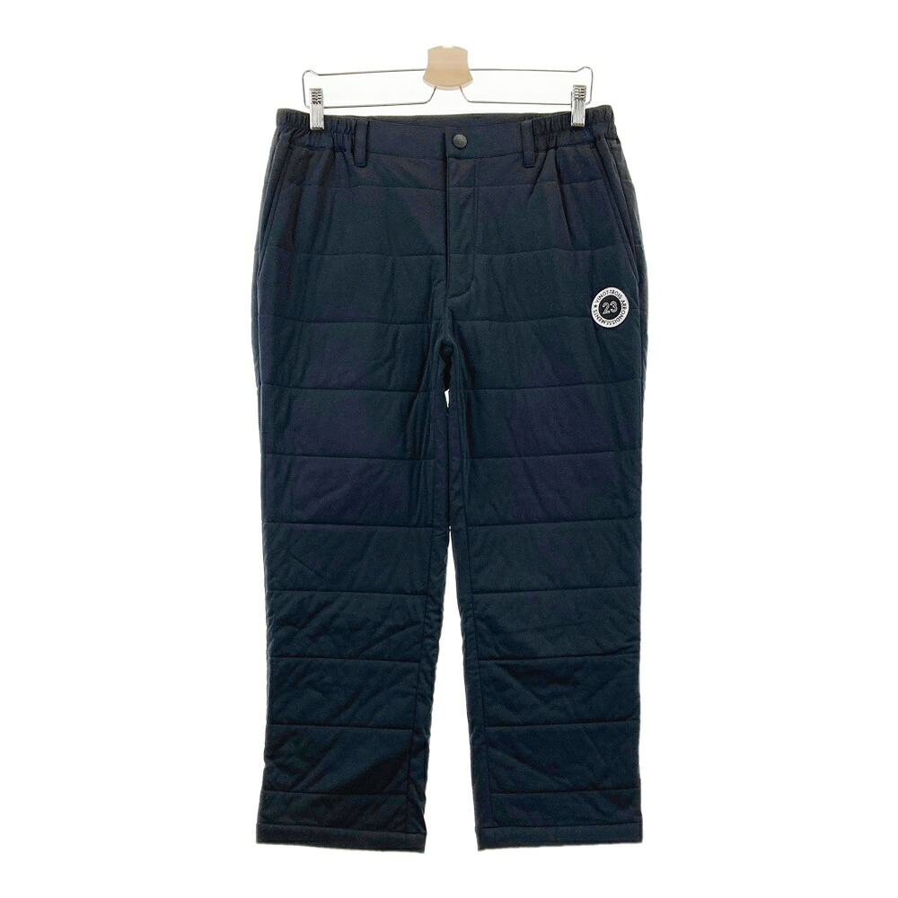 23区GOLF ニジュウサンクゴルフ 中綿パンツ ブラック系 LL 【中古】ゴルフウェア メンズ