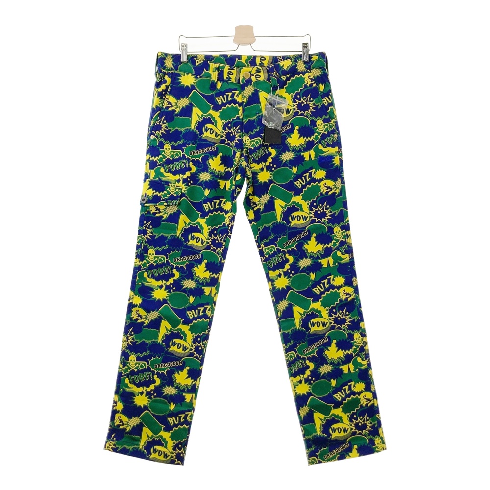 DANCE WITH DRAGON ダンスウィズドラゴン ロングパンツ スカル 総柄 ネイビー系 4 【中古】ゴルフウェア メンズ|中古ゴルフウェア通販STST