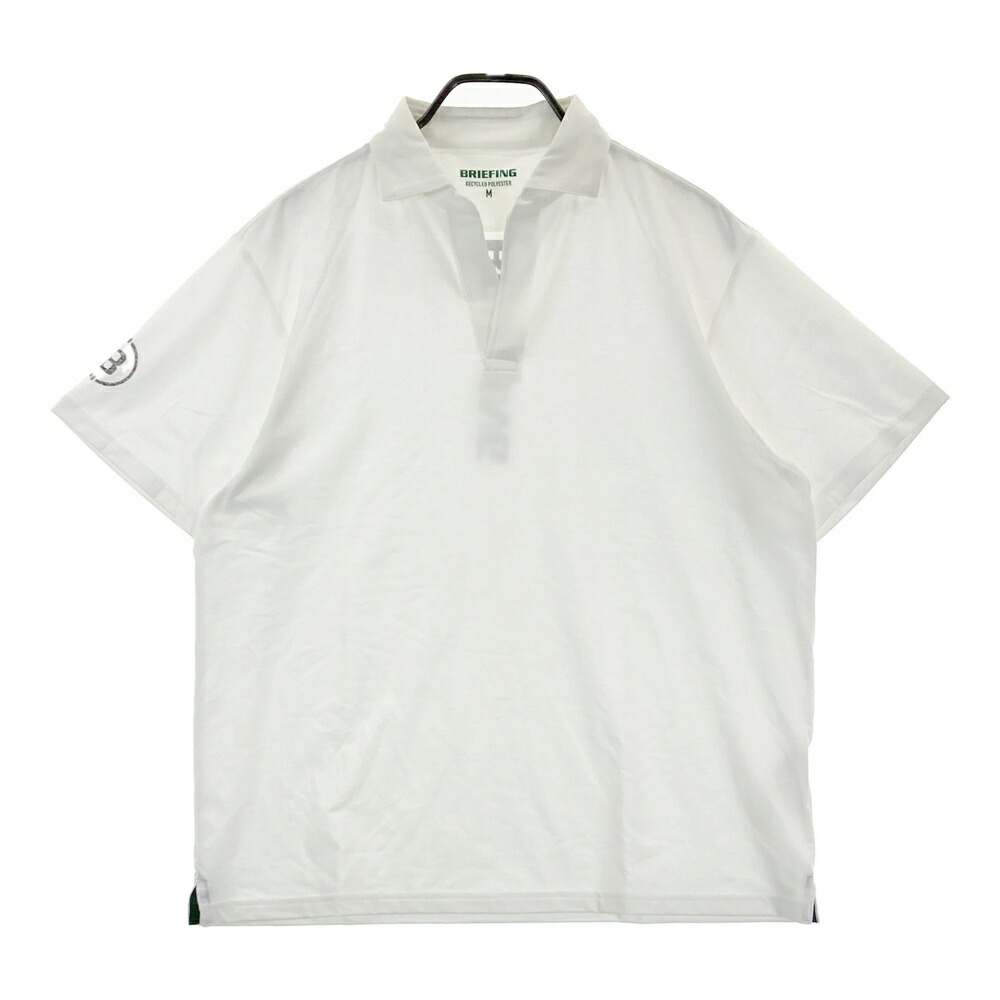 BRIEFING GOLF ブリーフィング 2024年 半袖ポロシャツ スキッパー ホワイト系 M 【中古】ゴルフウェア メンズ