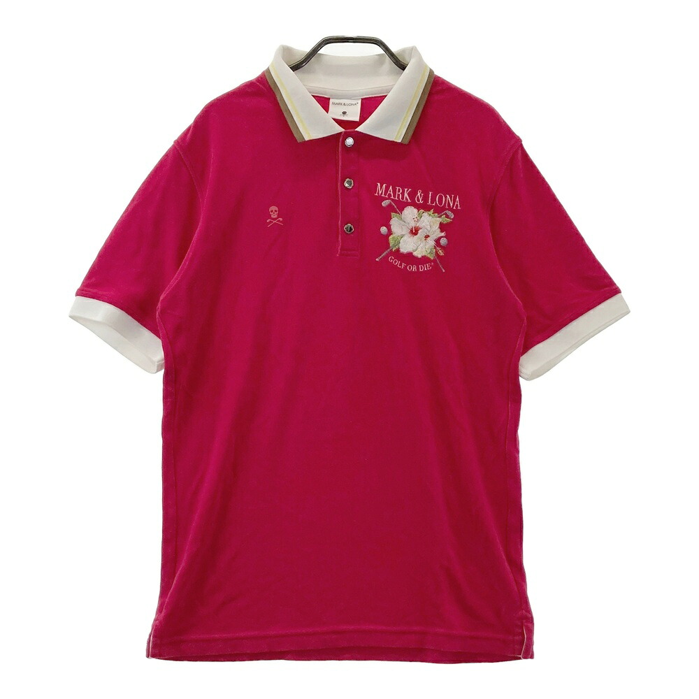 MARK&LONA マークアンドロナ 半袖ポロシャツ レッド系 48 【中古】ゴルフウェア メンズ｜中古ゴルフウェア通販STST 11,326円