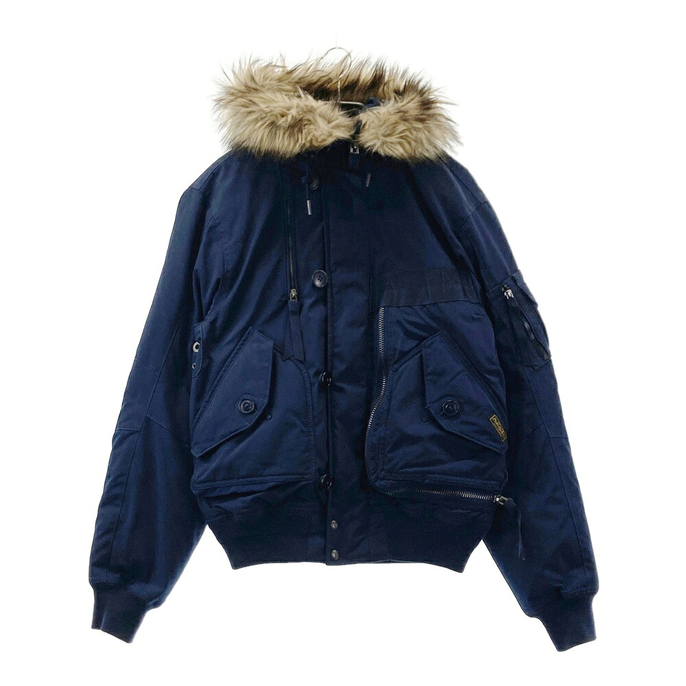 Polo by Ralph Lauren ポロ バイ ラルフ ローレン フード付 ダウンジャケット N-2B ネイビー系 XS 【中古】メンズ