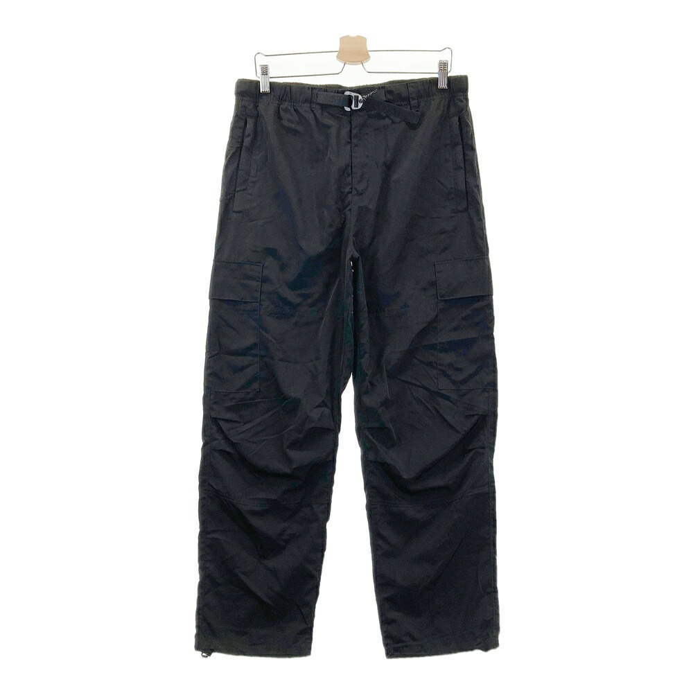 LACOSTE ラコステ XH3341 耐水ワイドカーゴパンツ ブラック系 S 【中古】メンズ